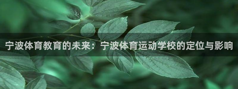 千亿国际官网下载招商电话号码是多少号:宁波体育教育的未来:宁